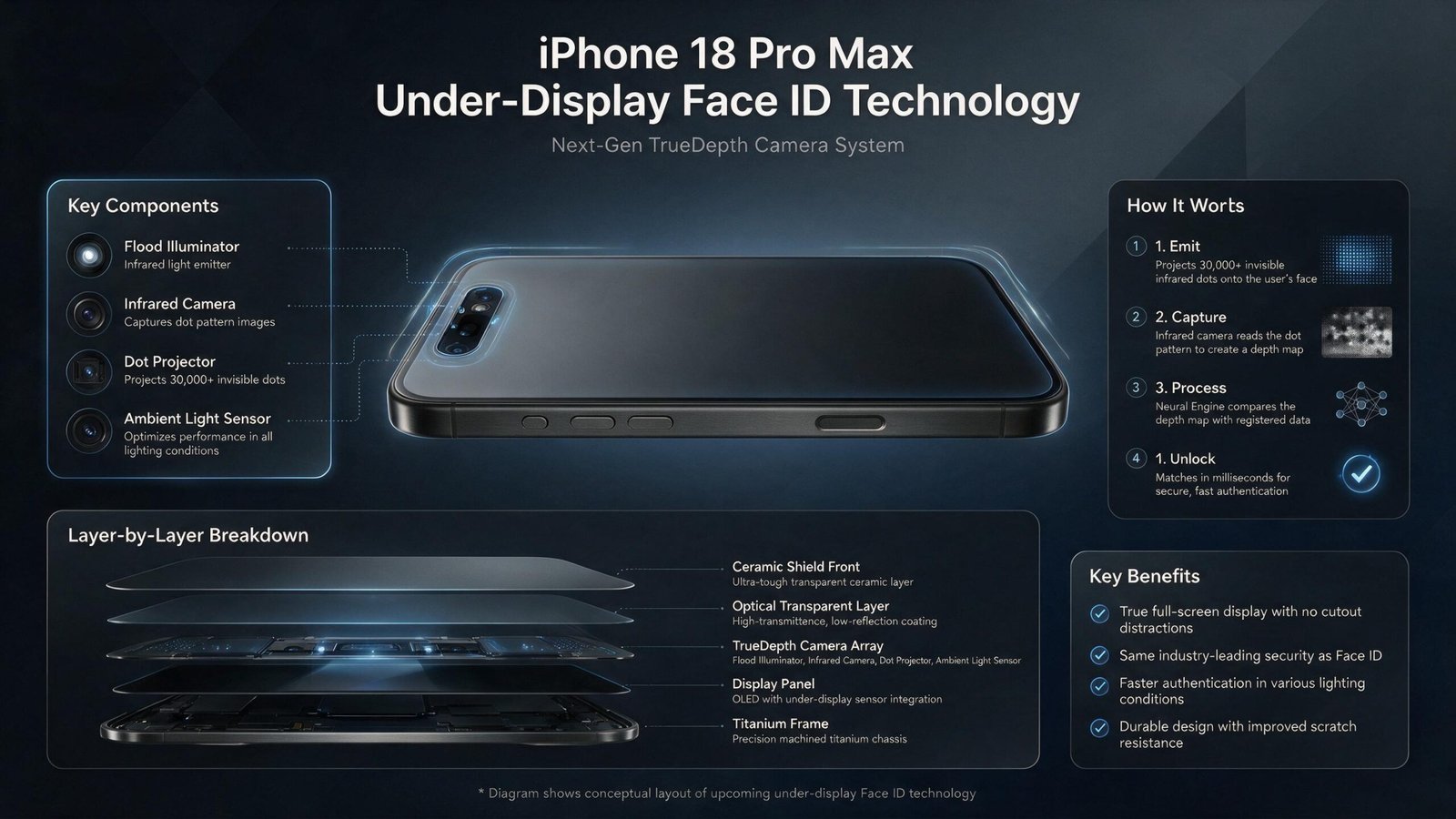 Under-Display Face ID Diagram
